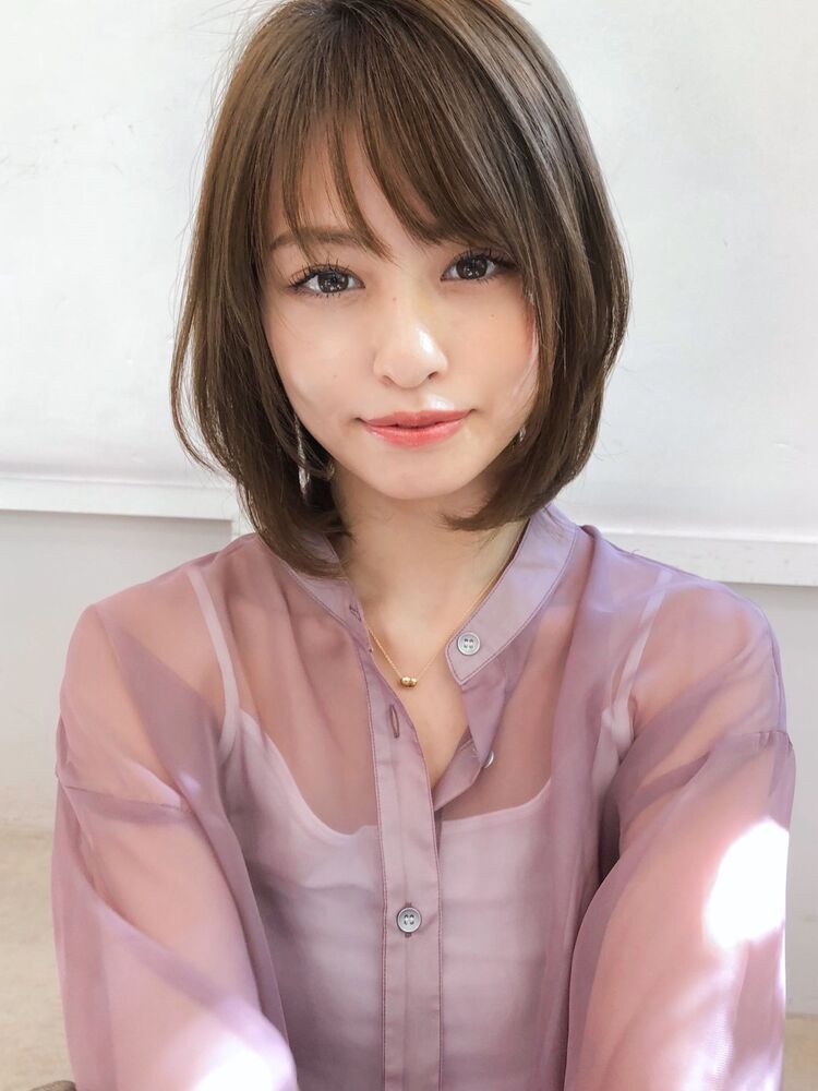 ひし形ミディアムボブ 宮崎えりな インスタも見てみて下さい Miyazaki Erina Honey Shibuya ハニー シブヤ 宮崎えりなのヘアスタイル情報 Yahoo Beauty