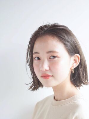 ミディアムボブ 前髪なしの髪型 ヘアスタイル ヘアカタログ 人気順 Yahoo Beauty ヤフービューティー