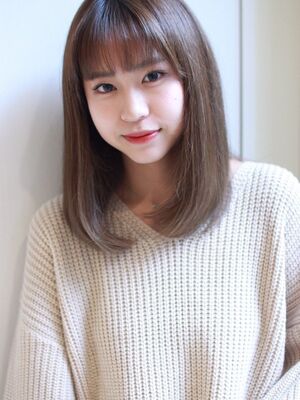 内巻きパーマ セミロングの髪型 ヘアスタイル ヘアカタログ 人気順 Yahoo Beauty ヤフービューティー