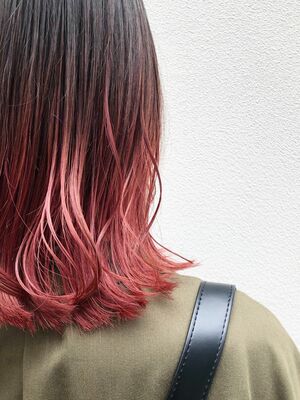 ピンクグラデーション ミディアムの髪型 ヘアスタイル ヘアカタログ 人気順 Yahoo Beauty ヤフービューティー