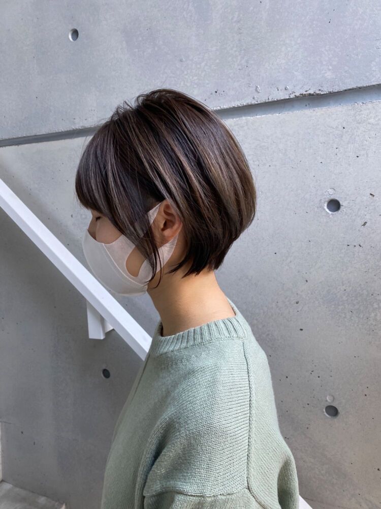 大人の丸みショートボブ 30代40代 ブリーチなし オフィス 前髪あり 美容室cadre 新小岩店 ビヨウシツカードル シンコイワテン 松本 和也 新小岩ショートボブのヘアスタイル情報 Yahoo Beauty