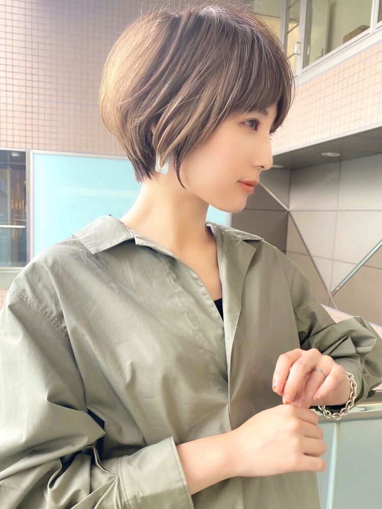 大人可愛い前髪ありひし形ショートボブヘア代 30代40代 原宿 Stories 原宿 アンドストーリーズハラジュク 小林匠太のヘアスタイル情報 Yahoo Beauty