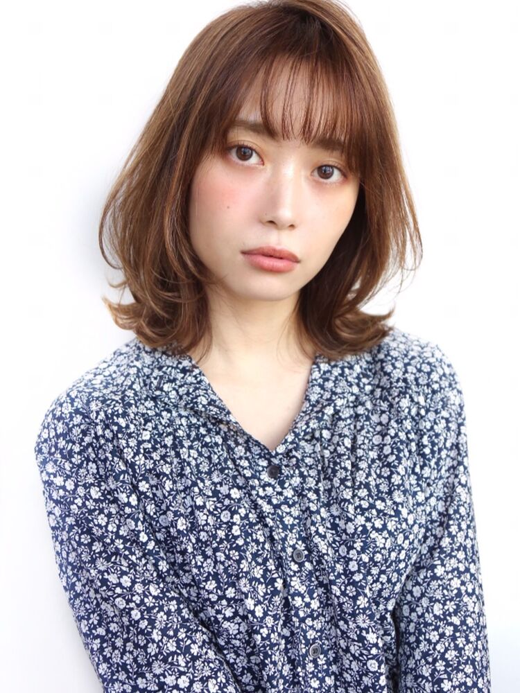 くびれミディアムハイライトカラーオリーブカラー小顔 Soleil ソレイユ 菊地武志のヘアスタイル情報 Yahoo Beauty