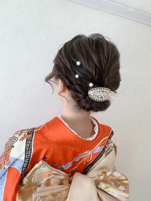 21年夏 振袖 ミディアムの新着ヘアスタイル 髪型 ヘアアレンジ Yahoo Beauty