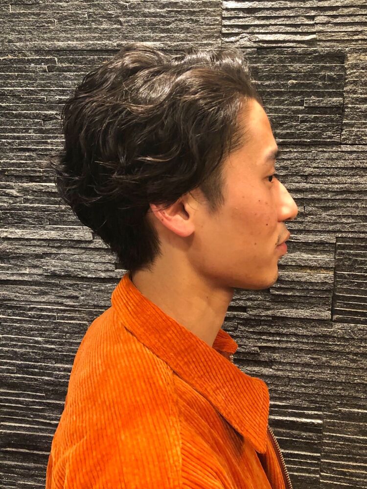 アップバング ミディアム パーマスタイルヒロ銀座 理容室 表参道 青山 原宿 Barber Premium Barber 表参道店 プレミアムバーバー オモテサンドウテン 高柳 仁美のヘアスタイル情報 Yahoo Beauty