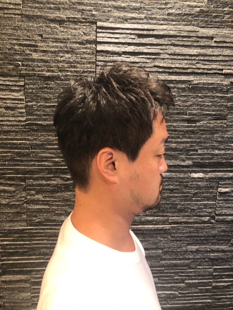 ショート アップバング パーマ ヒロ銀座 表参道 原宿 理容室 Premium Barber 表参道店 プレミアムバーバー オモテサンドウテン 高柳 仁美のヘアスタイル情報 Yahoo Beauty