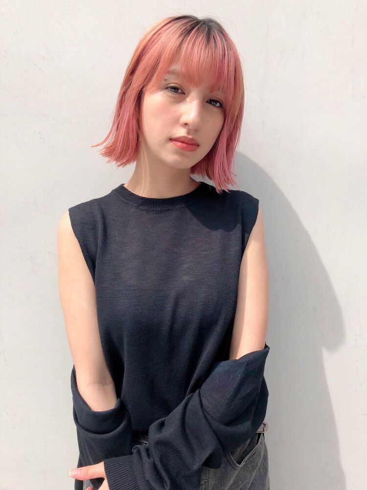 ピンク ミニボブ Abbey アビー 田代 拳 Abbey 表参道のヘアスタイル情報 Yahoo Beauty