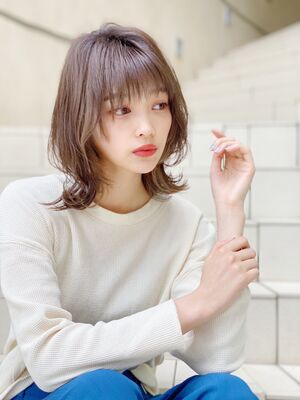 21年春夏 ミディアムレイヤーの人気ヘアスタイル 髪型 ヘアアレンジ Yahoo Beauty