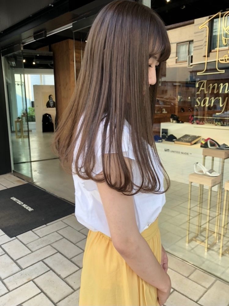 ブリーチなし ナチュラルなベージュカラー Acqua Omotesando アクア オモテサンドウ 高橋 杏奈のヘアスタイル情報 Yahoo Beauty