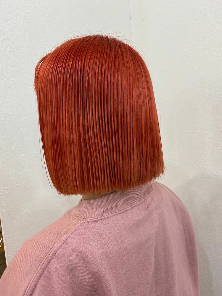 ブリーチ カラーでフラッシュオレンジボブ 柏木崇のヘアスタイル情報 Yahoo Beauty