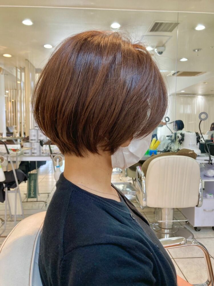 30代40代50代の大人女性のショートボブ｜hair &amp; nail MUSE 稲毛店（ヘアアンドネイル ミューズ イナゲテン）工藤 圭介の