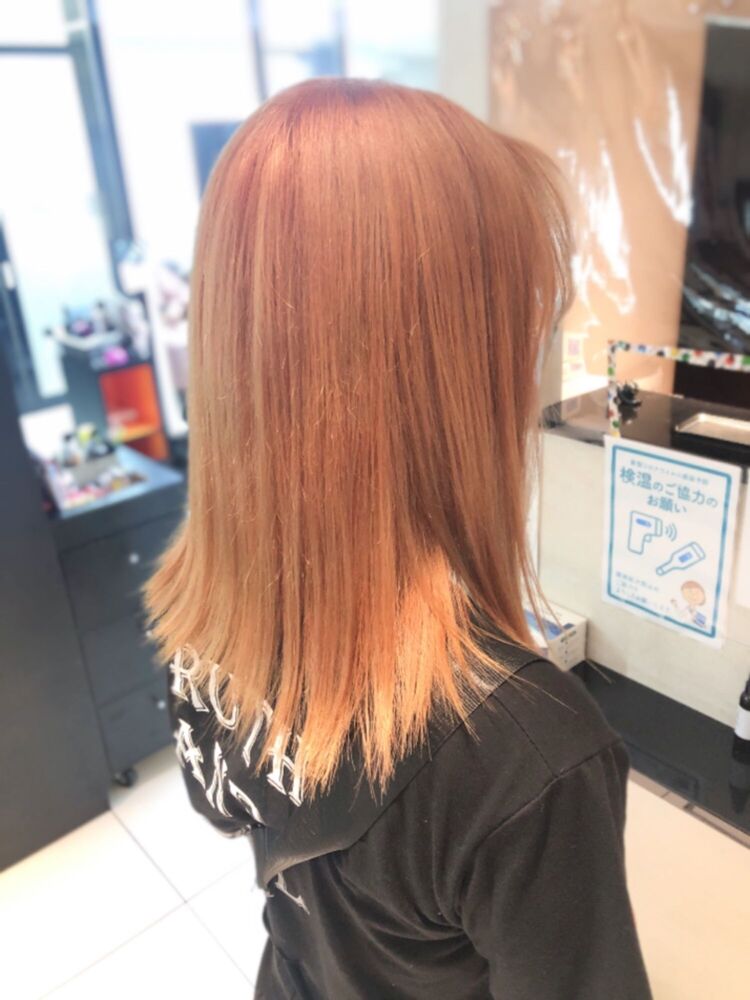 透明感ばっちりオレンジカラー Tiptop中村橋店 チップタップナカムラバシテン 尾形咲季のヘアスタイル情報 Yahoo Beauty