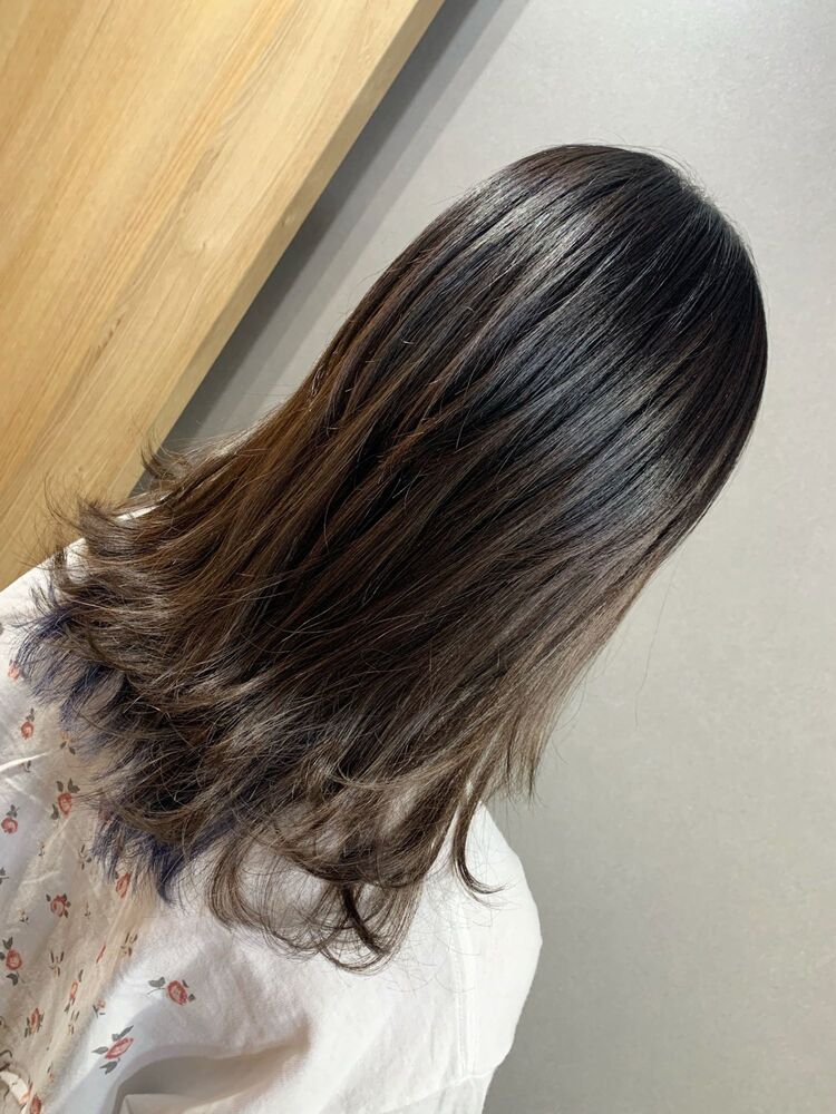 シールエクステでロングに ちょい見せインナーブルー Men S Lapis メンズラピス みさき Lapis 渋谷のヘアスタイル情報 Yahoo Beauty