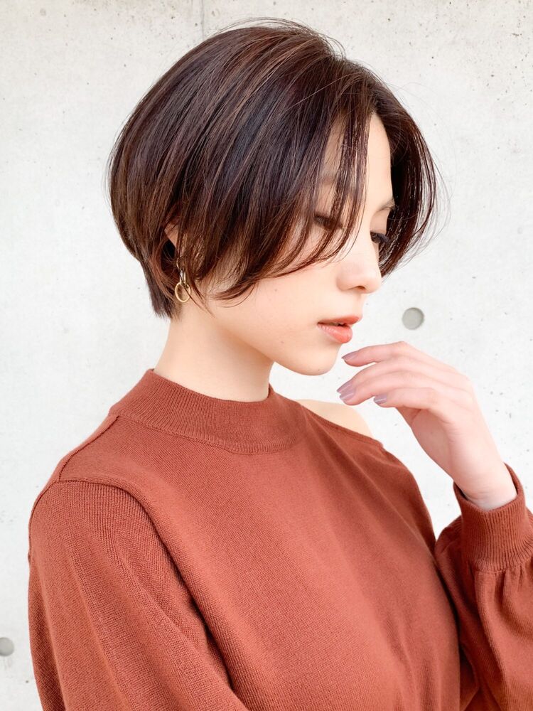 マニッシュショートブランジュネイビーカラー美髪フレンチボブ｜Agnos 青山（アグノス アオヤマ）永沢 由希代のヘアスタイル情報｜Yahoo