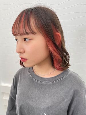 21年秋冬 前髪インナーカラーの新着ヘアスタイル 髪型 ヘアアレンジ Yahoo Beauty