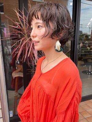 パーマ 小顔カット ショートの髪型 ヘアスタイル ヘアカタログ 人気順 Yahoo Beauty ヤフービューティー