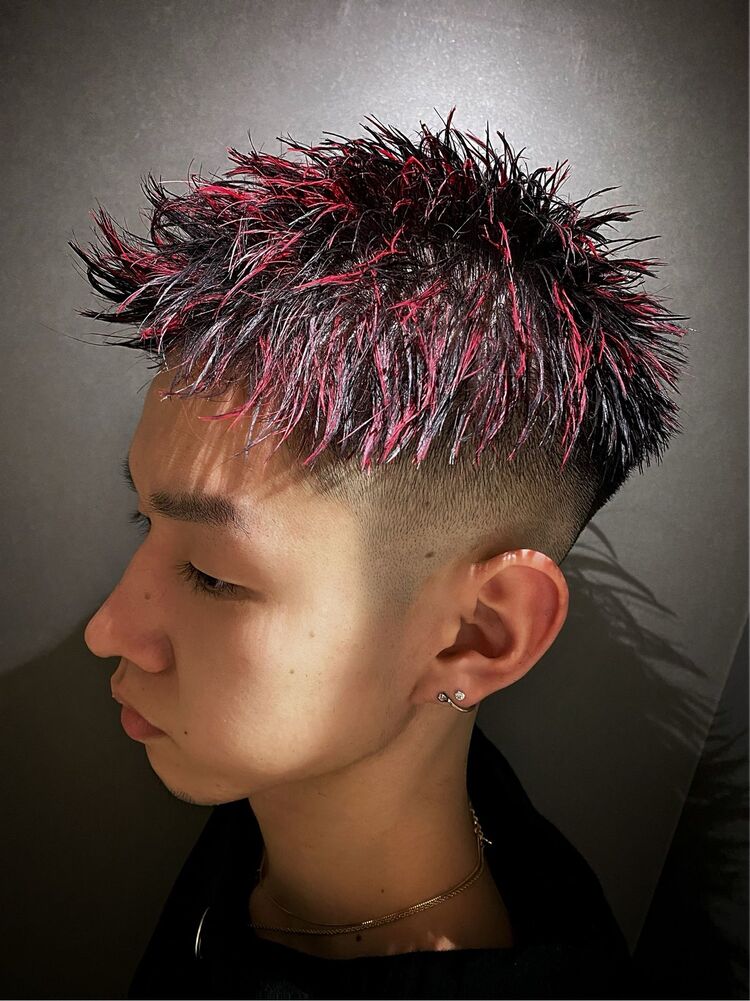 赤メッシュ Men S Lapis メンズラピス メンズラピス渋谷 クニのヘアスタイル情報 Yahoo Beauty