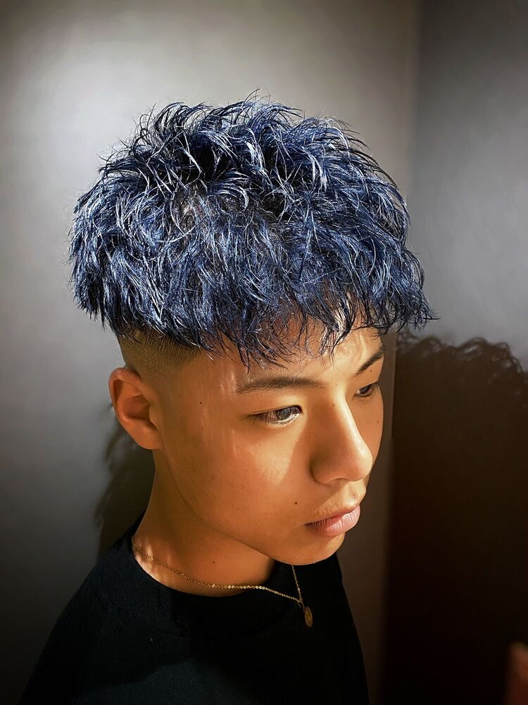 ブルーブラックTHAダウンバング｜Men’s Lapis（メンズラピス）メンズラピス渋谷 クニのヘアスタイル情報