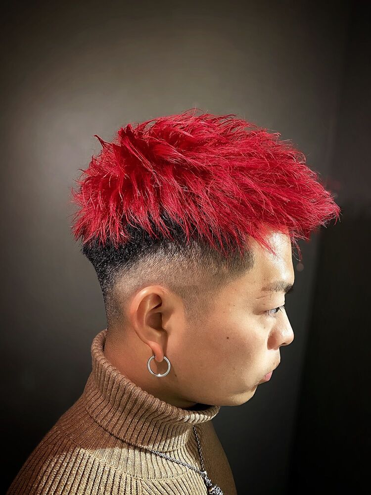 赤髪theアップバング Men S Lapis メンズラピス メンズラピス渋谷 クニのヘアスタイル情報 Yahoo Beauty