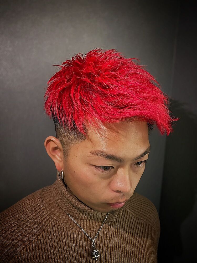 赤髪theアップバング Men S Lapis メンズラピス メンズラピス渋谷 クニのヘアスタイル情報 Yahoo Beauty