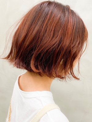 オレンジ系 ショートの髪型・ヘアスタイル・ヘアカタログ 人気順 