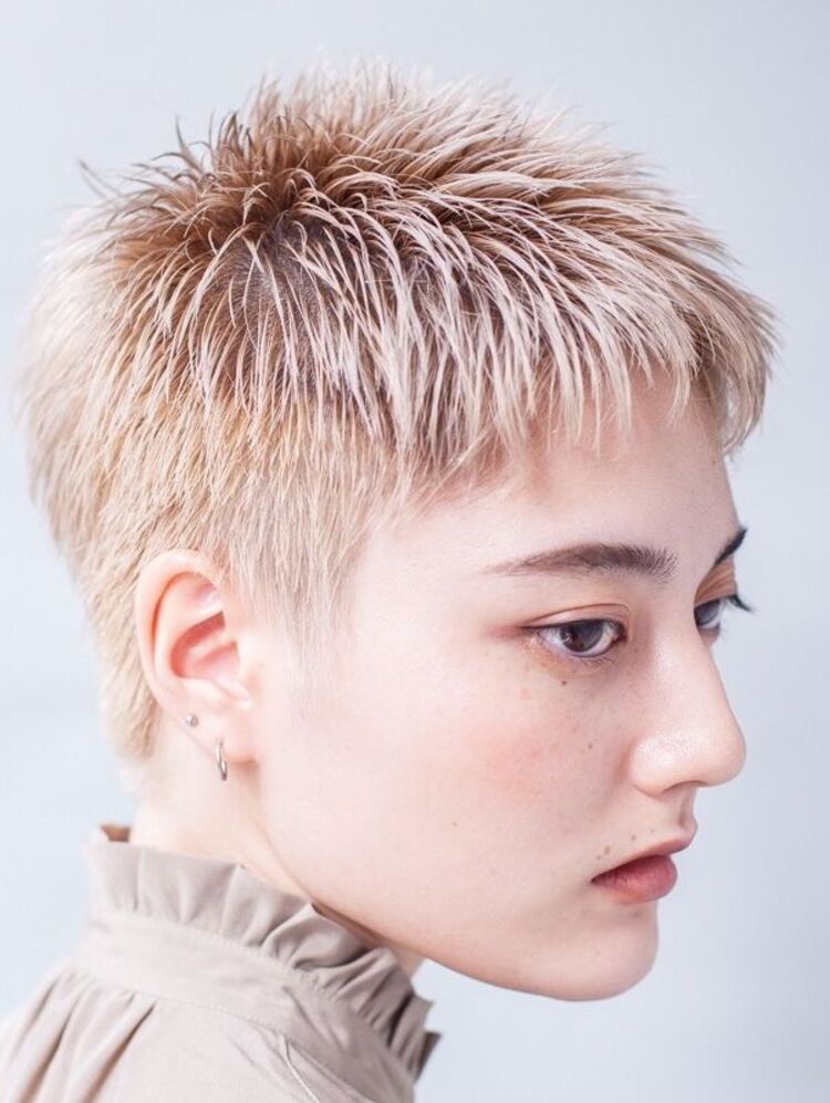 ショート ベリーショート ブリーチ ベージュ セシルカット ピクシーカット Silem シーレム 神戸 Silem Mikizoの髪型 ヘアスタイル ヘアカタログ情報 Yahoo Beauty ヤフービューティー