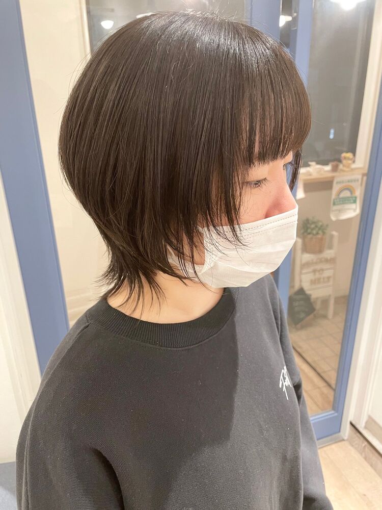 小顔ひし形ショートウルフカット ウルフレイヤー 透け感カラー Melt メルト 松本咲花の髪型 ヘアスタイル ヘアカタログ情報 Yahoo Beauty ヤフービューティー