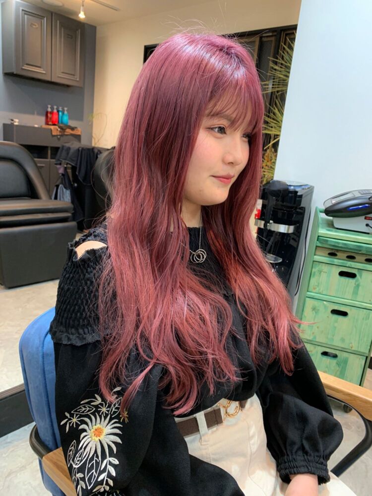 透明感カラー ハイトーン ピンクパープル カット Wカラー円 Act Harajuku アクト ハラジュク 山田 道行のヘアスタイル情報 Yahoo Beauty