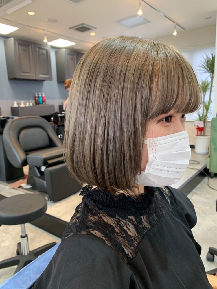 ボブ ハイトーン ブリーチ1回 カット Wカラー円 Act Harajuku アクト ハラジュク 山田 道行のヘアスタイル情報 Yahoo Beauty