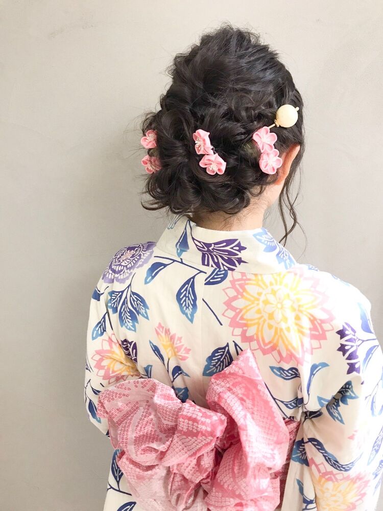 浴衣ヘアセット 編み込みゆるふわヘアセット 3000円 Act Harajuku アクト ハラジュク 山田 道行のヘアスタイル情報 Yahoo Beauty