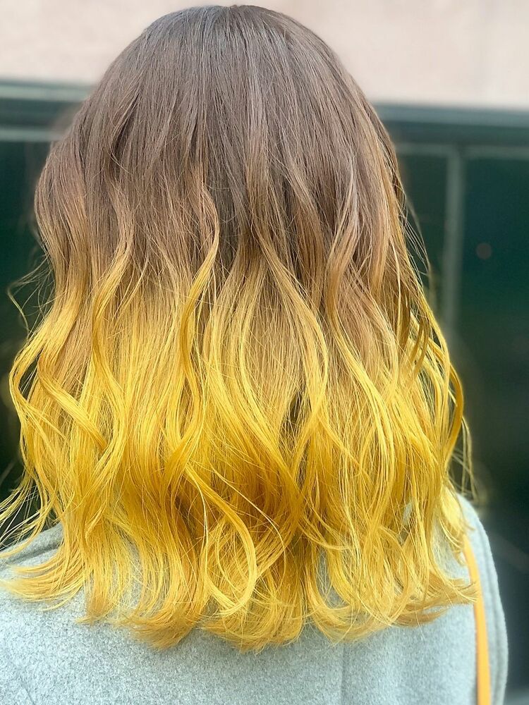 グラデーションカラー Yellow カット カラー 7800円 Act Harajuku アクト ハラジュク 山田 道行のヘアスタイル情報 Yahoo Beauty