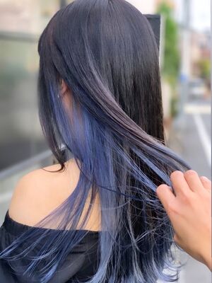 インナーカラー ブルーの髪型 ヘアスタイル ヘアカタログ 人気順 Yahoo Beauty ヤフービューティー