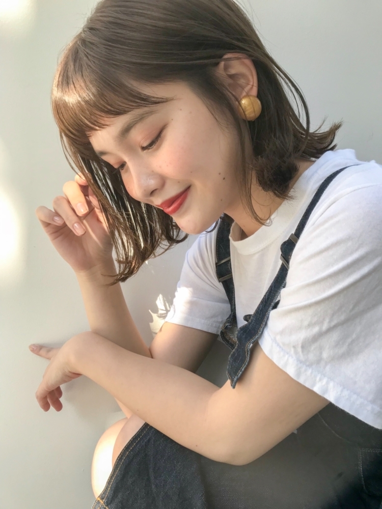 外ハネボブと短めシースルーバングでおしゃれ可愛く Un Ami Kichijoji アンアミ キチジョウジ Un Ami 吉祥寺 岸直美のヘアスタイル情報 Yahoo Beauty