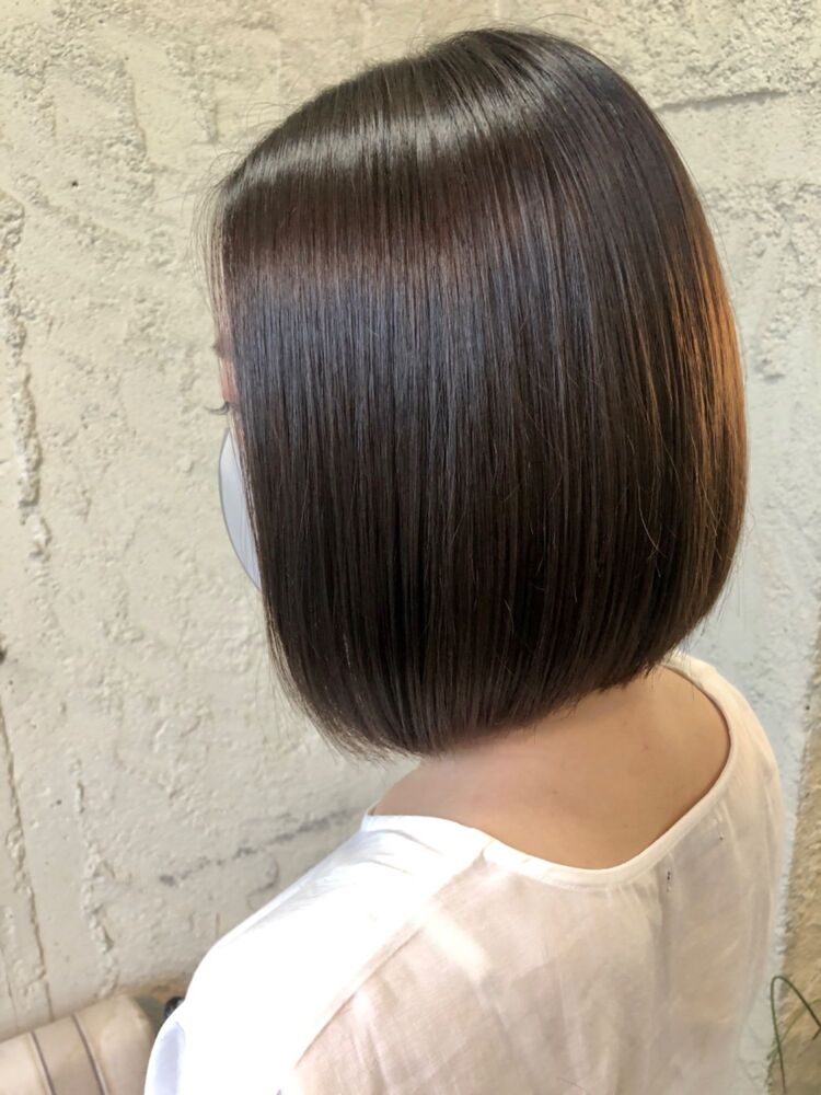 前下がり ワンレン 前下がりボブ ボブ 夕島拓朗 Penelope 新宿のヘアスタイル情報 Yahoo Beauty