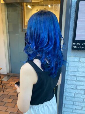 21年夏 ネイビーブルー ヘアカラーの新着ヘアスタイル 髪型 ヘアアレンジ Yahoo Beauty