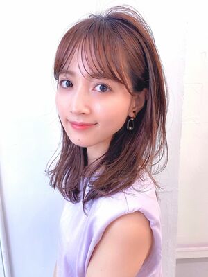 きれいめカジュアル ミディアムの髪型 ヘアスタイル ヘアカタログ 人気順 Yahoo Beauty ヤフービューティー