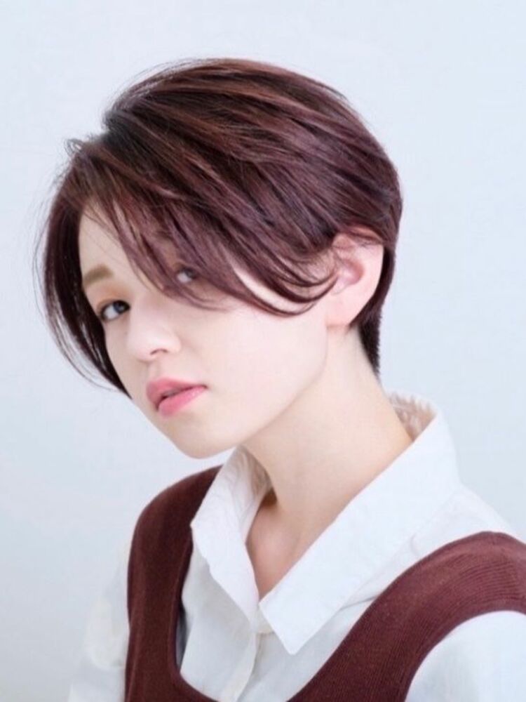 前髪長めのナチュラルにまとまるハンサムショート Youres Hair ユアーズヘアー 大森春奈の髪型 ヘアスタイル ヘアカタログ情報 Yahoo Beauty ヤフービューティー