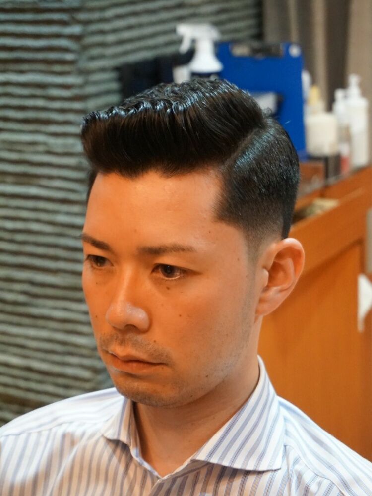 黄金比maxの七三バーバースタイル ヘアモードキクチ銀座店 ヘアモードキクチギンザテン 篠原俊亮のヘアスタイル情報 Yahoo Beauty