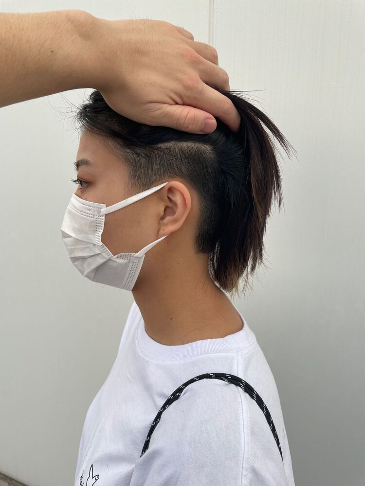 実は刈り上げ ぱつっとボブ シークレットツーブロック Doux 岩曽店 ドゥ イワゾテン 阿部雄紀のヘアスタイル情報 Yahoo Beauty