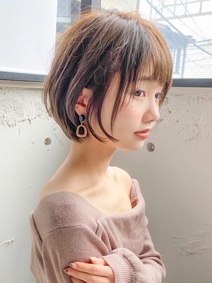 22年夏 ゆるふわボブ ショートの髪型 ヘアスタイル ヘアカタログ 人気順 Yahoo Beauty ヤフービューティー