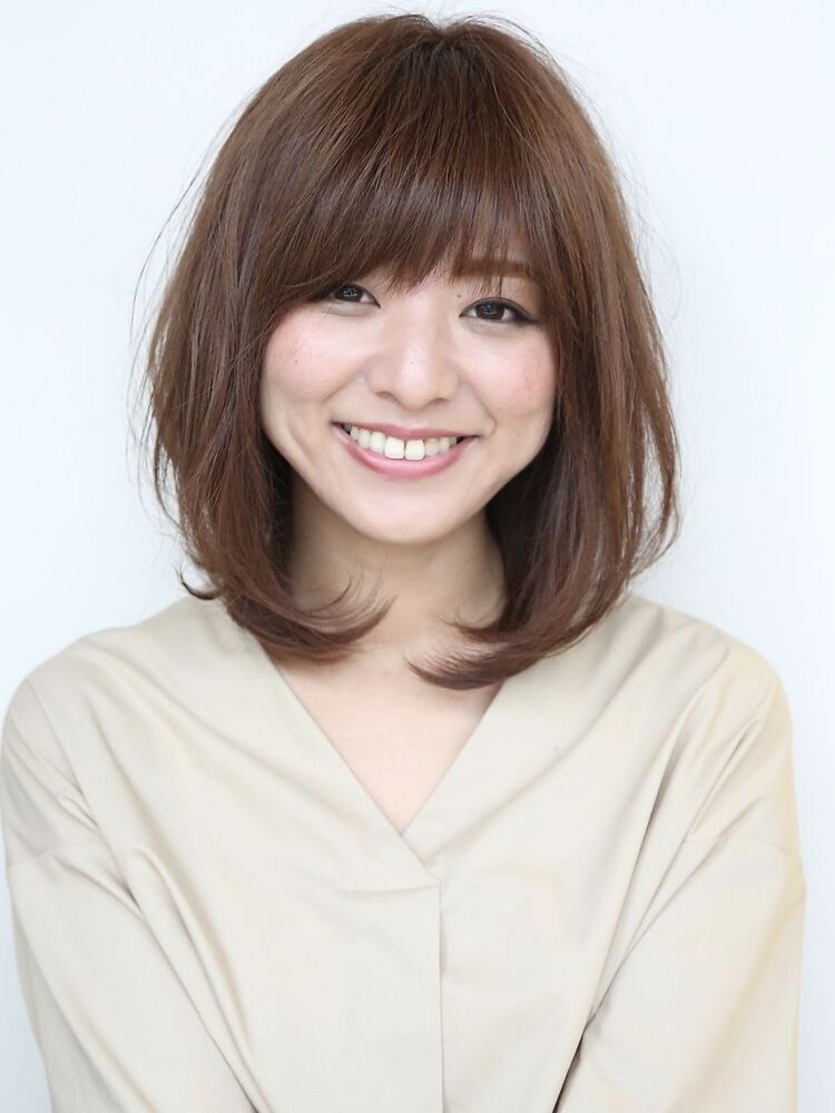 大人キレイなひし形くびれミディアムヘア 30 40 50代 渡邊 一也の髪型 ヘアスタイル ヘアカタログ情報 Yahoo Beauty ヤフービューティー