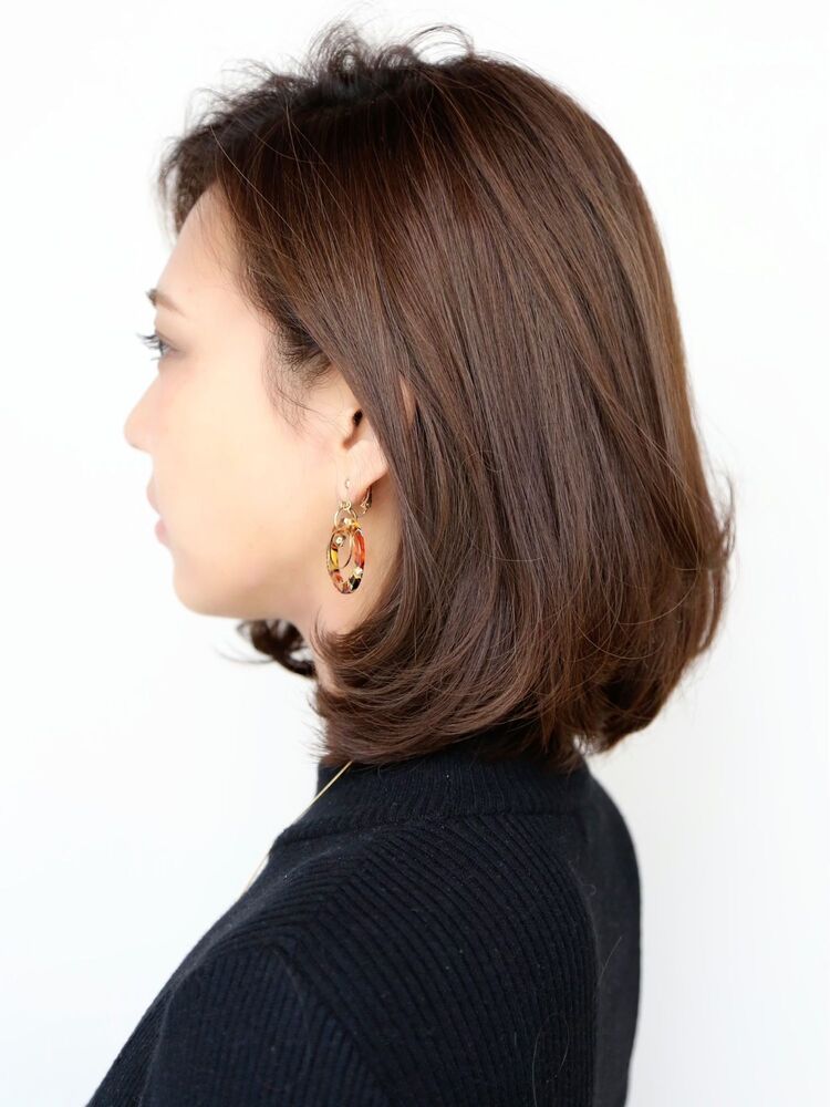 大人キレイなミディアムボブ 30代 40代 50代 渡邊 一也のヘアスタイル情報 Yahoo Beauty