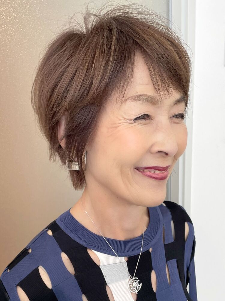 75歳大人キレイなヘアスタイル 60代 70代 80代バッサリ似合う髪型 ショートボブミディアム 渡邊 一也の髪型 ヘアスタイル ヘアカタログ情報 Yahoo Beauty ヤフービューティー