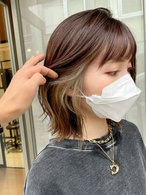 22年春 インナーカラー ショートの人気ヘアスタイル 髪型 ヘアアレンジ Yahoo Beauty