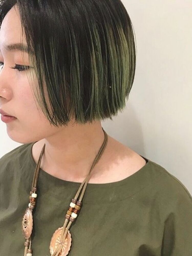 ショートボブと個性的カラー 大阪 内外美容師 坂東花菜子のヘアスタイル情報 Yahoo Beauty