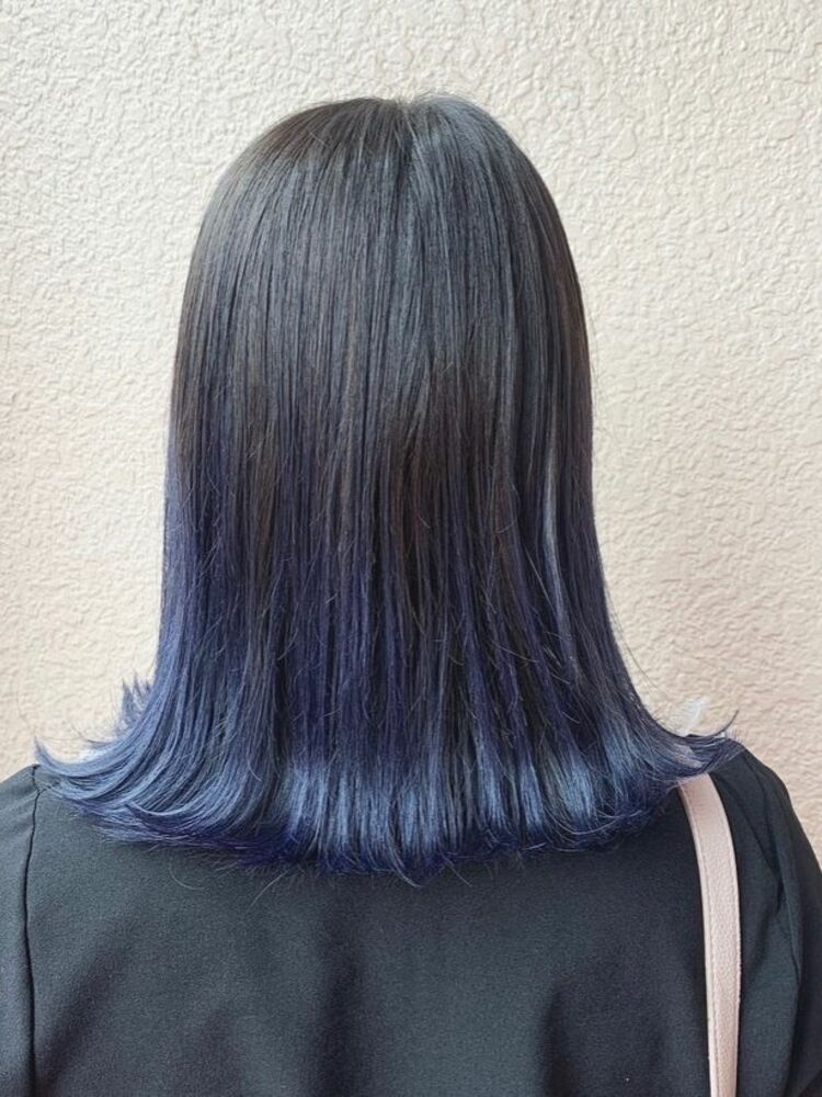 ネイビーブルー グラデーションカラー ｗ ワット 新宿 ワットシンジュク Yumi のヘアスタイル情報 Yahoo Beauty