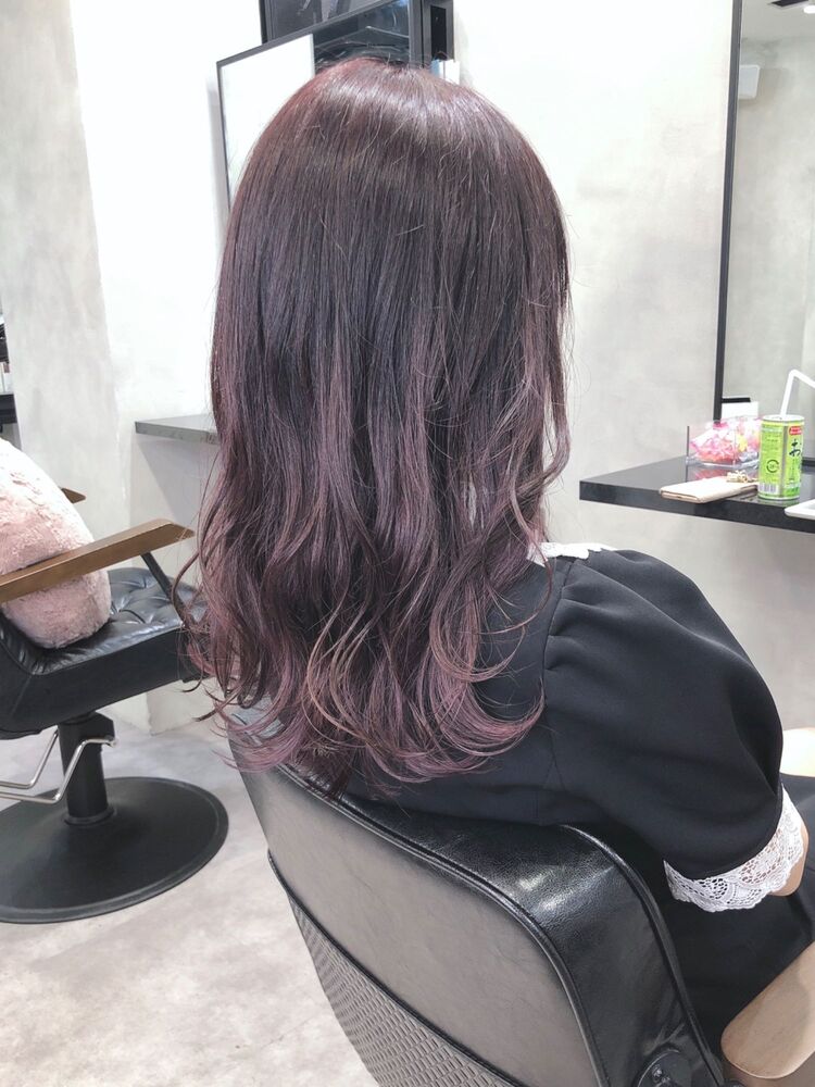 可愛い雰囲気のピンクバイオレットカラー 加藤 茉美のヘアスタイル情報 Yahoo Beauty