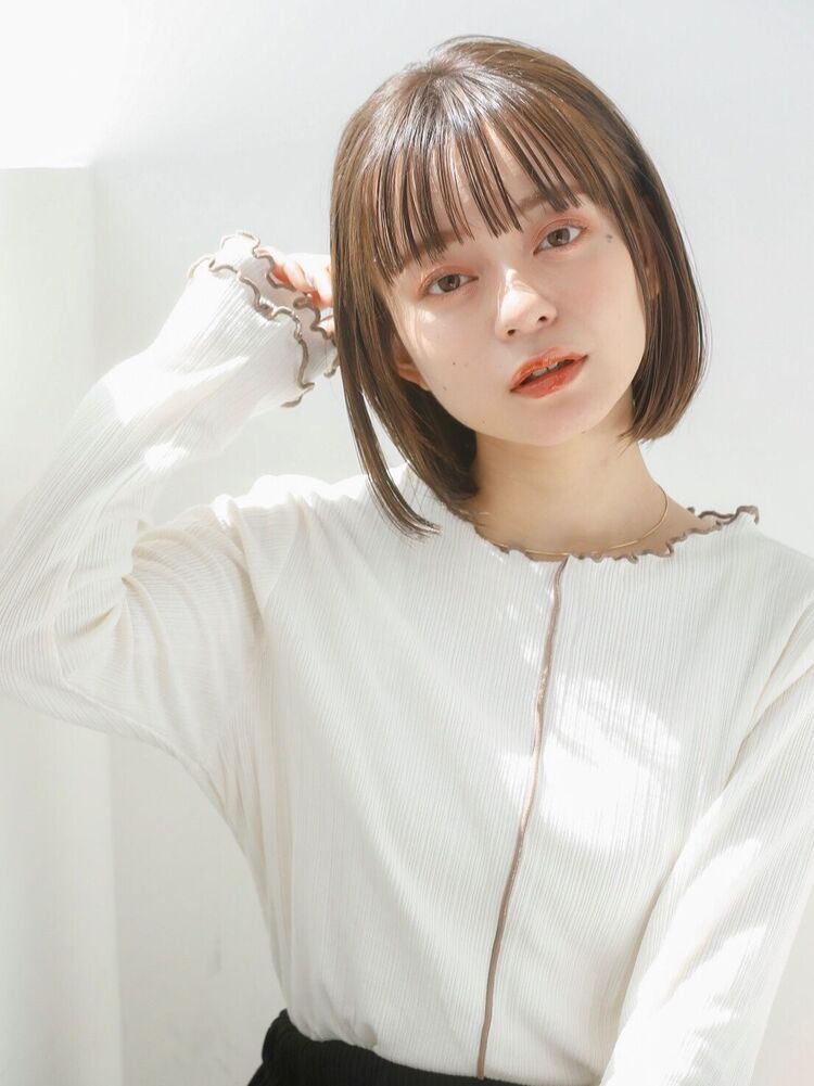 シースルーバング ぱっつんボブ Clan クラン 竹中一瞳のヘアスタイル情報 Yahoo Beauty