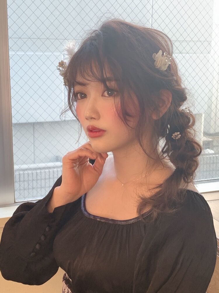 サイド片寄せ編み下ろし Peace Omotesando ピース オモテサンドウ 森村 まさしのヘアスタイル情報 Yahoo Beauty