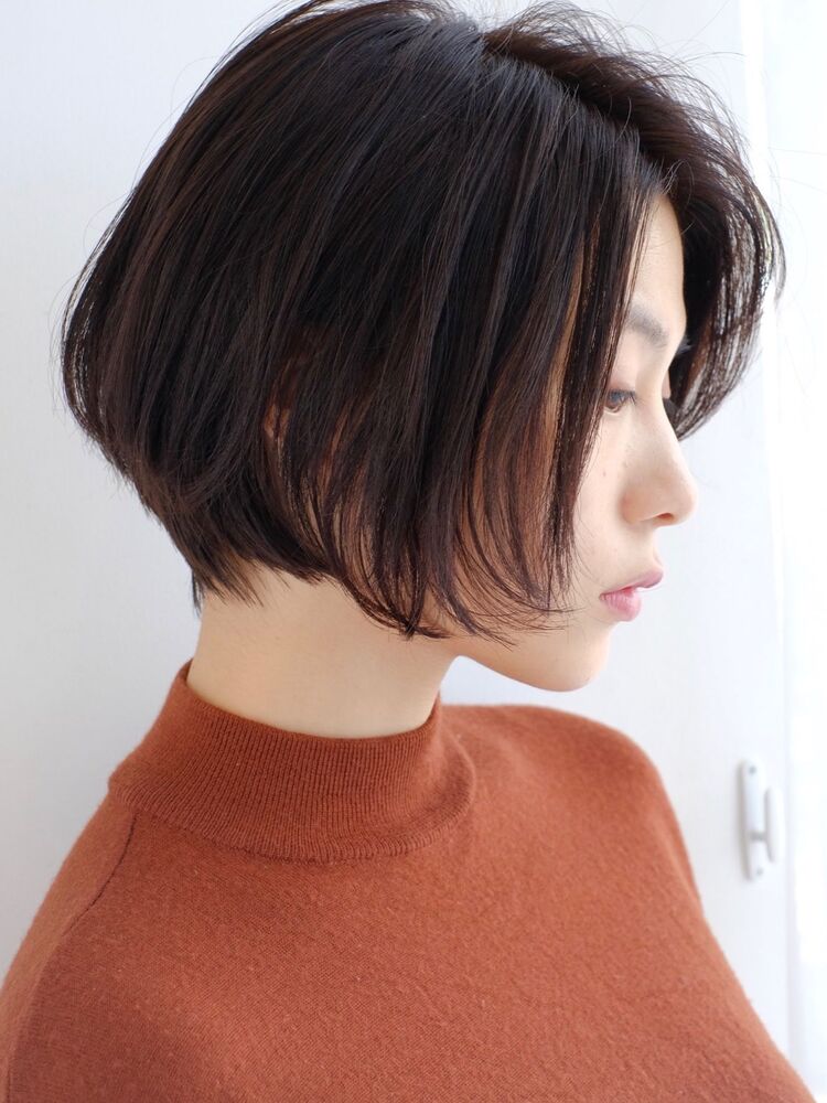 シンプルボブ 長め前髪 暗髪ボブ Tricca 銀座 トリッカギンザ Tricca Ginza折居 卓のヘアスタイル情報 Yahoo Beauty